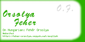 orsolya feher business card