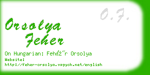 orsolya feher business card